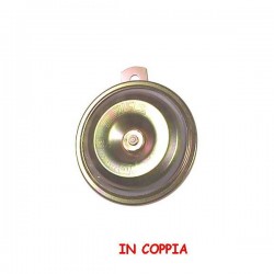 COPPIA CLACSON BITONALI 12V C.C. D.90MM CON STAFFA CAGIVA-GUZZI-BENELLI