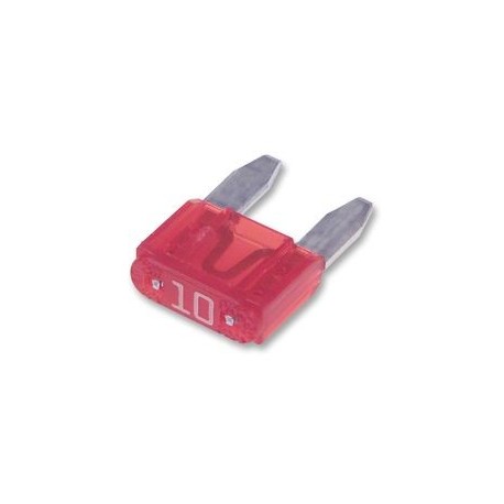 Confezione di 10 12V 24V VOLT 10A amp rosso mini fusibili lama AUTO FURGONE lavacristallo parabrezza 