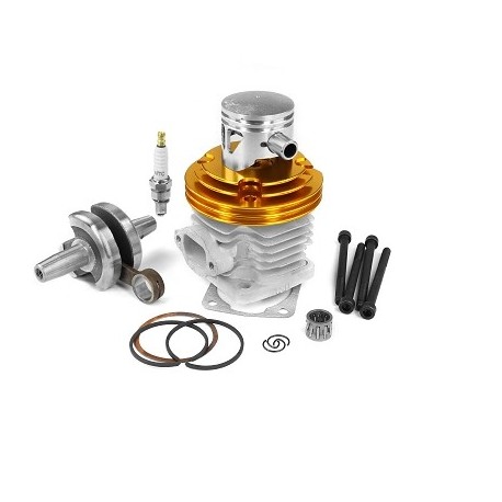 GRUPPO TERMICO RACING MAGGIORATO MINIMOTO CINA ARIA 2T COMPLETO DI ALBERO MOTORE
