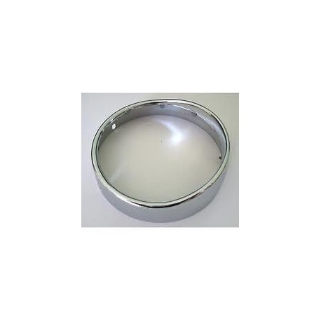 CORNICE GHIERA FARO CROMATA PER VESPA 150 VB1 150 GS VS1 2 3 4 GHIERA FARO 130 MM ( VETRO 115 )