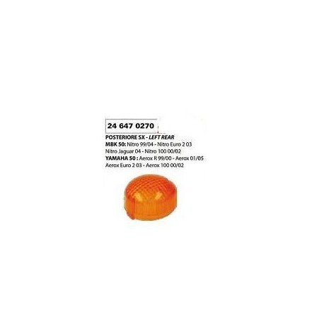 LENTE CORPO LUMINOSO ARANCIO FRECCIA POST.SX YAMAHA AEROX 50 MBK NITRO 50