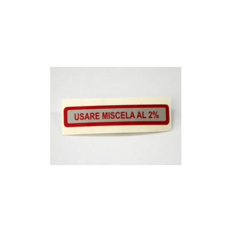 ADESIVO MISCELA 2% ROSSO VESPA 50 90 125 PRIMAVERA ET3 ORIGINALE