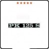 SCRITTA TARGHETTA LATERALE PER VESPA PK 125 S