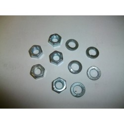 KIT 5 DADI M8 ESAGONO 13 CON GROWER FISSAGGIO CERCHIO RUOTA VESPA 50 125 PRIMAVERA ET3