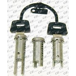 KIT SERRATURA 3 CILINDRETTI CON CHIAVI PER VESPA PK 50 125 FL FL2 HP AUTOMATICA