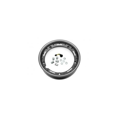 CERCHIO RUOTA 2.50 10" IN LEGA TUBELESS NERO ARGENTATO MODELLO SPORT VESPA 50 125 PRIMAVERA ET3 PX PE
