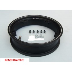 CERCHIO RUOTA 2.10 10" IN LEGA TUBELESS NERO OPACO MODELLO MARGHERITA VESPA 50 125 PRIMAVERA ET3 PX PE
