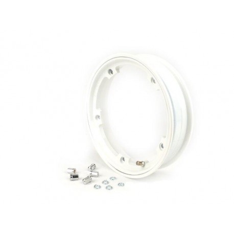 CERCHIO RUOTA 2.10 10" IN LEGA TUBELESS BIANCO MODELLO MARGHERITA VESPA 50 125 PRIMAVERA ET3 PX PE