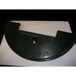 COPRIRUOTA NERO PROTEZIONE RUOTA DI SCORTA PIU' BULLONE CON SCRITTA VESPA per PX PE T5 125 150 160 180 200 cc.