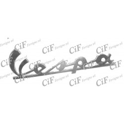 SCRITTA TARGHETTA ANTERIORE "VESPA" ALLUMINIO LUNGHEZZA 120MM PER VESPA 200 RALLY 72-74