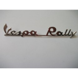 SCRITTA TARGHETTA  POSTERIORE "VESPA RALLY" ALLUMINIO LUNGHEZZA 160MM