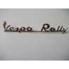 SCRITTA TARGHETTA  POSTERIORE "VESPA RALLY" ALLUMINIO LUNGHEZZA 160MM