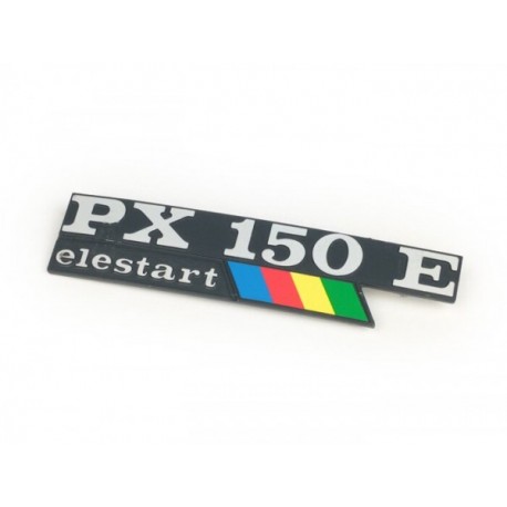 SCRITTA TARGHETTA  LATERALE "PX 150 ELESTART" PER VESPA PX 150 E ARCOBALENO