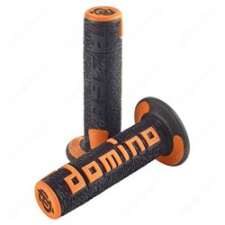 COPPIA MANOPOLE DOMINO OFFROAD "A360" NERO/ARANCIO