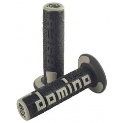 COPPIA MANOPOLE DOMINO OFFROAD "A360" NERO/GRIGIO