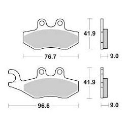 PASTIGLIE FRENO POSTERIORI ITALJET MILLENNIUM 2A SERIE 125 150 JUPITER 250