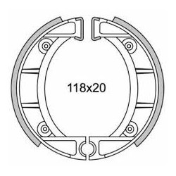 GANASCE FRENO ANTERIORI-POSTERIORI D.118X20 APRILIA-BETA-FANTIC-GARELLI-MALAGUTI-RIZZATO