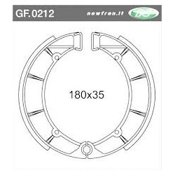 GANASCE FRENO POSTERIORI CAGIVA SST 250 SX 250-350 ALA VERDE 250-350