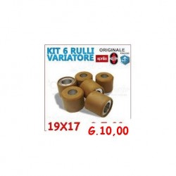 KIT 6 RULLI VARIATORE ORIGINALE PIAGGIO D.19X17 G.7