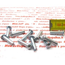 10 RIBATTINI mm 4,4X18,5 IN FERRO ZINCATI PER FISSAGGIO CAMMA VOLANO VESPA
