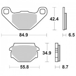 PASTIGLIE FRENO ANTERIORI/POSTERIORI APRILIA-CAGIVA-FANTIC-HM-MALAGUTI-PEUGEOT