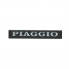 ADESIVO PIAGGIO FONDO GRIGIO SCRITTA NERA PER PLACCHETTA SELLA VESPA PX 125 - 150 - 200 ARCOBALENO 