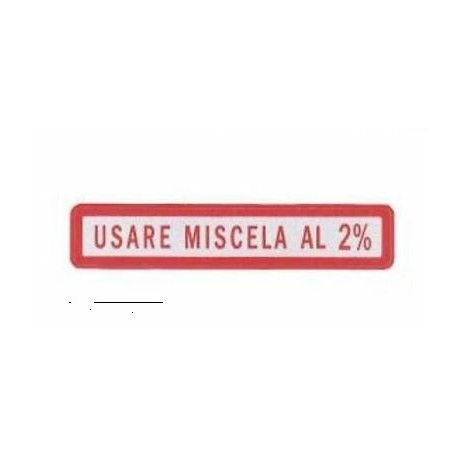 ADESIVO MISCELA 2% ROSSO VESPA 50 90 125 PRIMAVERA ET3 CONFEZIONE 10 PZ