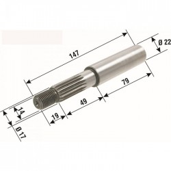 ALBERO RUOTA POSTERIORE SCOOTER MINARELLI 50