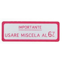 ADESIVO MISCELA 6% ROSSO PER VESPA 150 GS 1954-61 VS1T 5T 