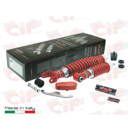 KIT AMMORTIZZATORI ANTERIORI E POSTERIORI COMPLETI SPORT TUNING VERSIONE SPORTIVA VESPA 50 90 125 PRIMAVERA ET3