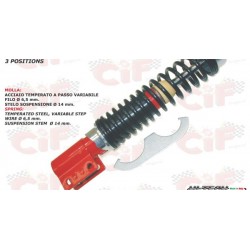 AMMORTIZZATORE ANTERIORE VERSIONE SPORT RED REGOLABILE PER VESPA PX 125 150 200 PE 200 T5 ARCOBALENO