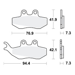 PASTIGLIE FRENO ANTERIORI APRILIA-DERBI-GAS GAS-GILERA-PIAGGIO-HM-PEUGEOT-MALAGUTI-YAMAHA