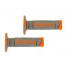 COPPIA MANOPOLE DOMINO A260 OFFROAD GRIGIO/ARANCIO