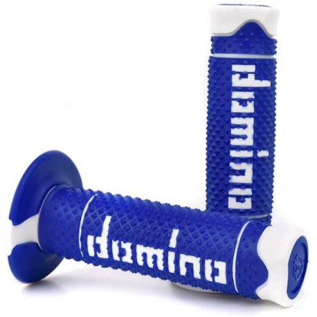 COPPIA MANOPOLE DOMINO A260 OFFROAD BLU/BIANCO