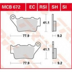 PASTIGLIE FRENO POSTERIORI FANTIC MOTOR-GAS GAS-HONDA-HM-KAWASAKI-SUZUKI-YAMAHA