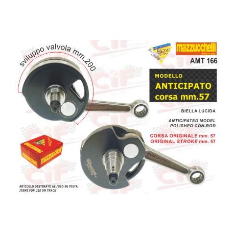 ALBERO MOTORE MAZZUCCHELLI PER VESPA PE 200 ANTICIPATO 
