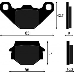 PAST5IGLIE FRENO KAWASAKI KLR600 KYMCO AGILITY R16 MALAGUTI BLOG 125 160