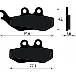 PASTIGLIE FRENO ANTERIORI APRILIA-DERBI-GAS GAS-GILERA-PIAGGIO-HM-PEUGEOT-MALAGUTI-YAMAHA