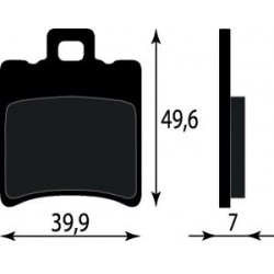 PASTIGLIE FRENO ANTERIORI/POSTERIORI APRILIA-BETA-DERBI-GARELLI-GILERA-MALAGUTI-MBK-PIAGGIO-YAMAHA