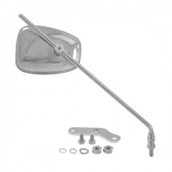 SPECCHIO RETROVISORE TRAPEZIOIDALE REGOLABILE UNIVERSALE VESPA SX- DX CROMATO