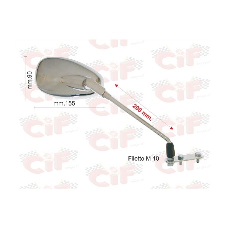 SPECCHIO RETROVISORE FAR CROMATO SX/DX VESPA UNIVERSALE