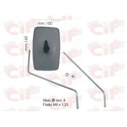 KIT SPECCHIO SX/DX GRIGIO PIAGGIO APE 50 APE P50 APE MPV 500-550-600 P501-P601V APE CAR APE CAR P2