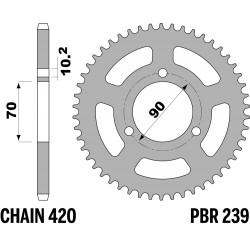 CORONA HONDA 50-75-80 MTX Z38