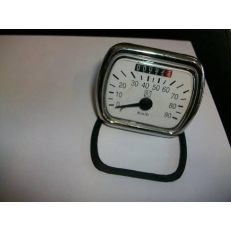 CONTACHILOMETRI FONDO BIANCO PER VESPA 125 VM VN 150 VL STRUZZO