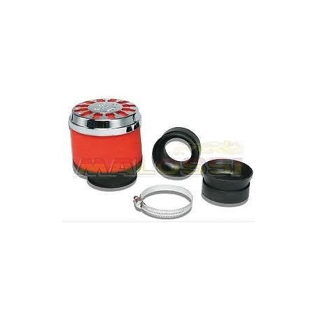 FILTRO ARIA MALOSSI "RED FILTER" E13 D.32/38MM DIRITTO