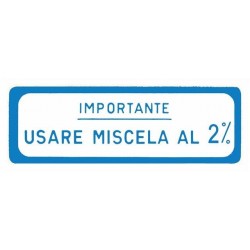 ADESIVO MISCELA 2% BLU VESPA 125 VNB 150 VBA GL VLA 58 X 20 MM