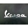 TARGHETTA SCRITTA ANTERIORE "VESPA" CROMATA 2 PIOLI 3 mm-INTERASSE 103 mm