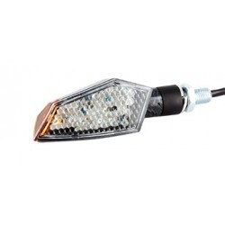 COPPIA FRECCE OMOLOGATE A LED CARBONIO GAMBO CORTO CON LED LATERALE