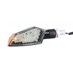 COPPIA FRECCE OMOLOGATE A LED NERO GAMBO CORTO CON LED LATERALE