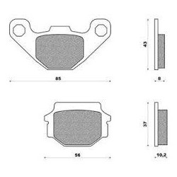 PAST5IGLIE FRENO KAWASAKI KLR600 KYMCO AGILITY R16 MALAGUTI BLOG 125 160